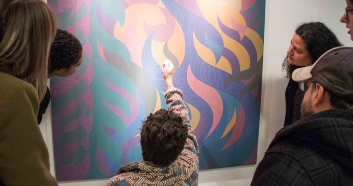 Local artist Jay Gaskill teaches students abstract art