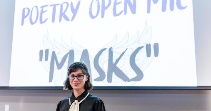 Students unveil their masks at Salmon Creek Journal’s poetry event