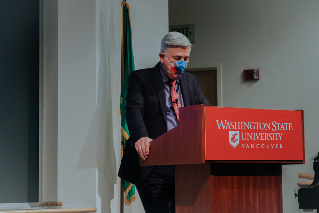 Opportunity for growth: Chancellor Mel Netzhammer leads State of the Campus Address