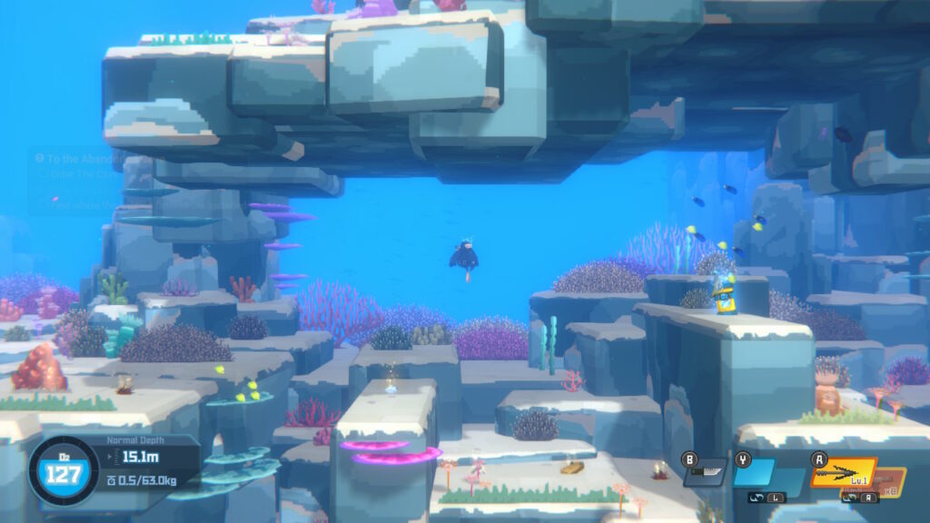 Hit action adventure RPG and restaurant management game Dave the Diver boasts an expansive in-gave environment under the sea. (In-game screenshot from Dave the Diver)