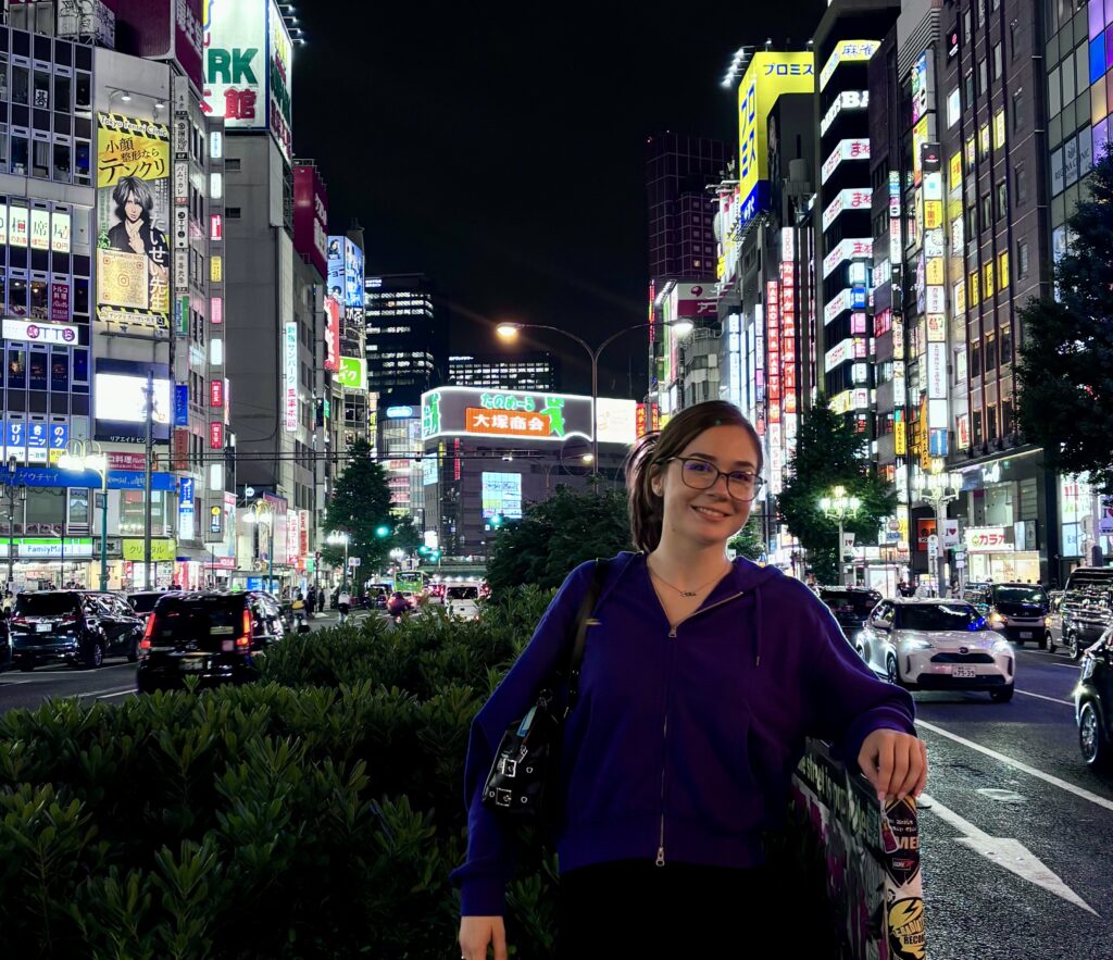 Photo of Thompson in Tokyo (Courtesy of Zoe Thompson)