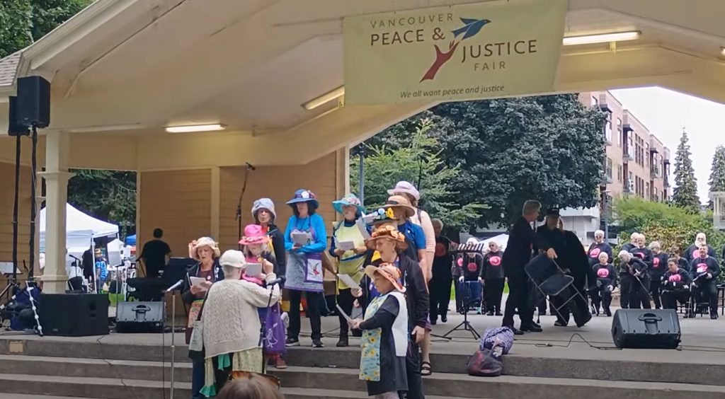 Mayor Anne McEnerny-Ogle Giving Speech for Vancouver Peace & Justice Fair (Rebecca Younger / VanCougar)