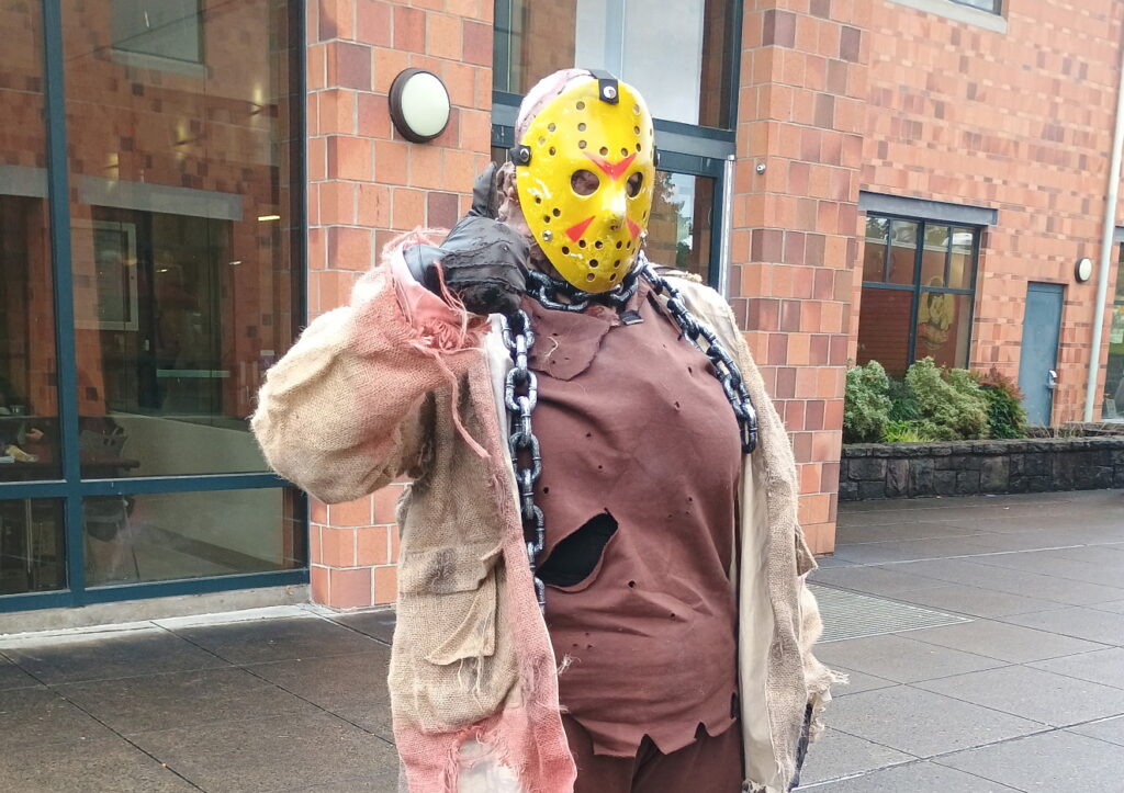 WSUV student, Lilly Lovelady, dressed as Jason Voorhees (Rebecca Younger / VanCougar)